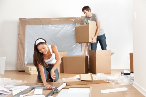Removal van supporting a local Kensington move with careful loading