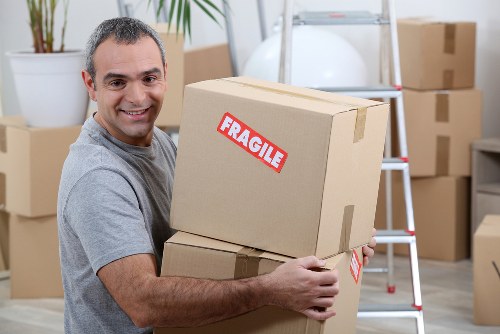 Van and driver helping with a local move in Kensington