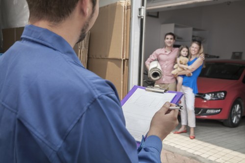 Securing furniture and boxes safely inside a van