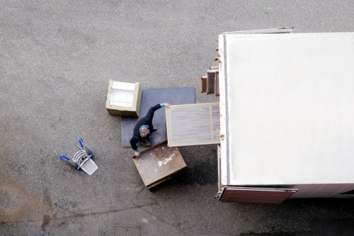 Furniture and boxes being loaded for a Kensington move