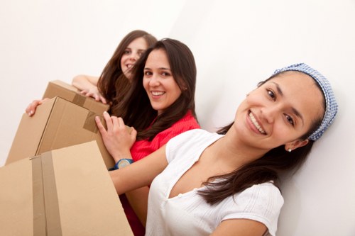 Furniture and box handling for a Kensington man and van booking