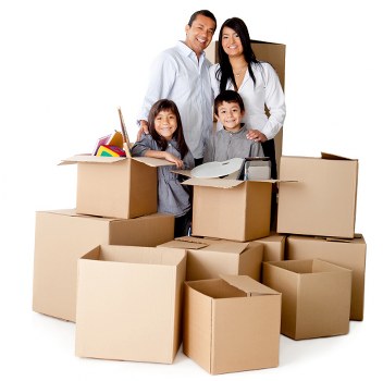 Professional mover unloading items with care and control